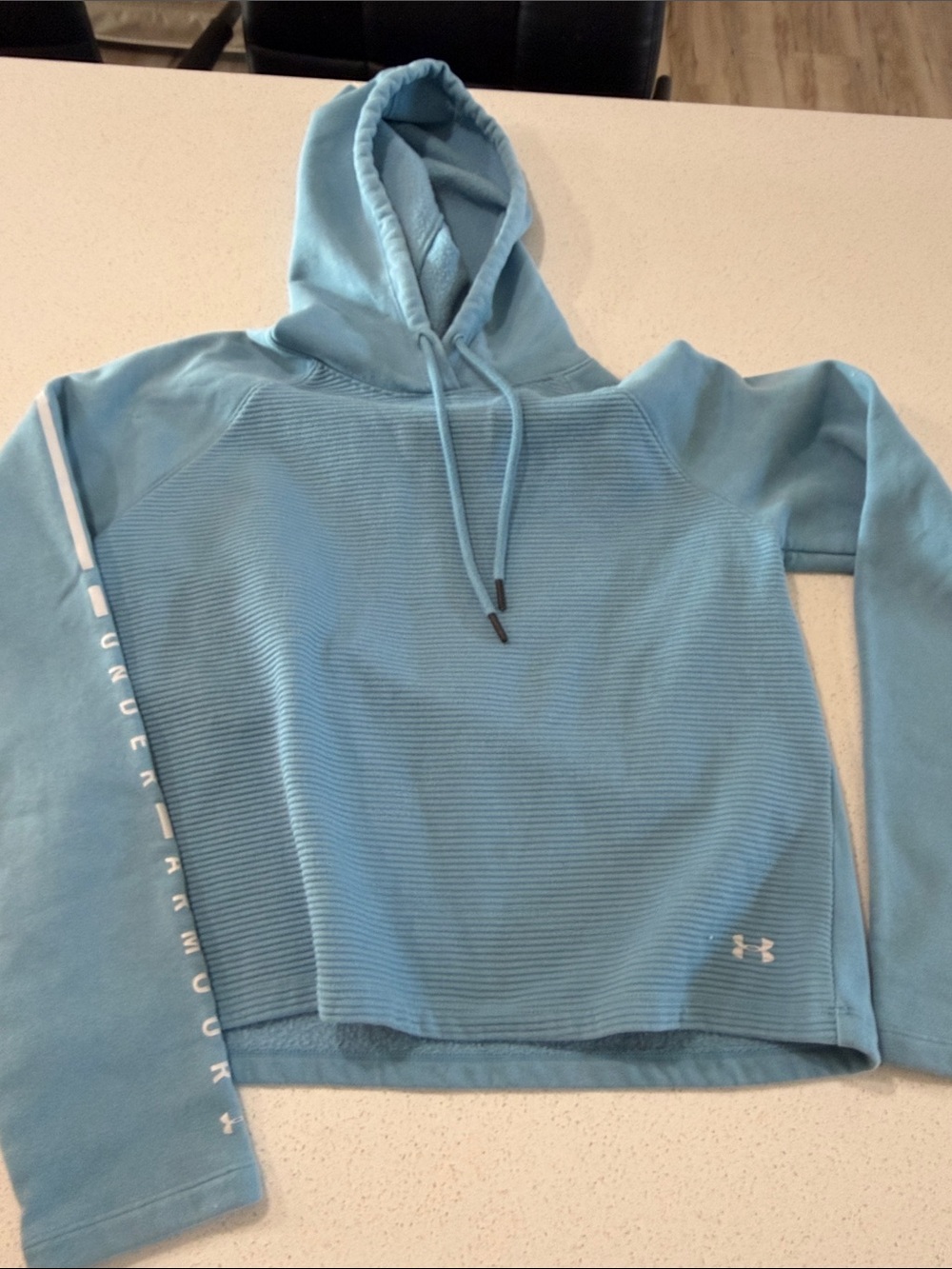 Under Armour Women's Sky Blue Hooded Pullover Sweatshirt